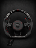 Volkswagen R Performance Steering Wheel – Gloss Carbon Fiber, Perforated Leather & LED Display