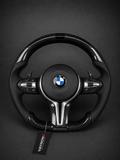 BMW M Performance Steering Wheel – Gloss Carbon Fiber, Perforated Leather & LED Shift Indicator