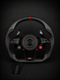 Volkswagen RS Performance Steering Wheel – Gloss Carbon Fiber, Perforated Leather & Integrated Start Button